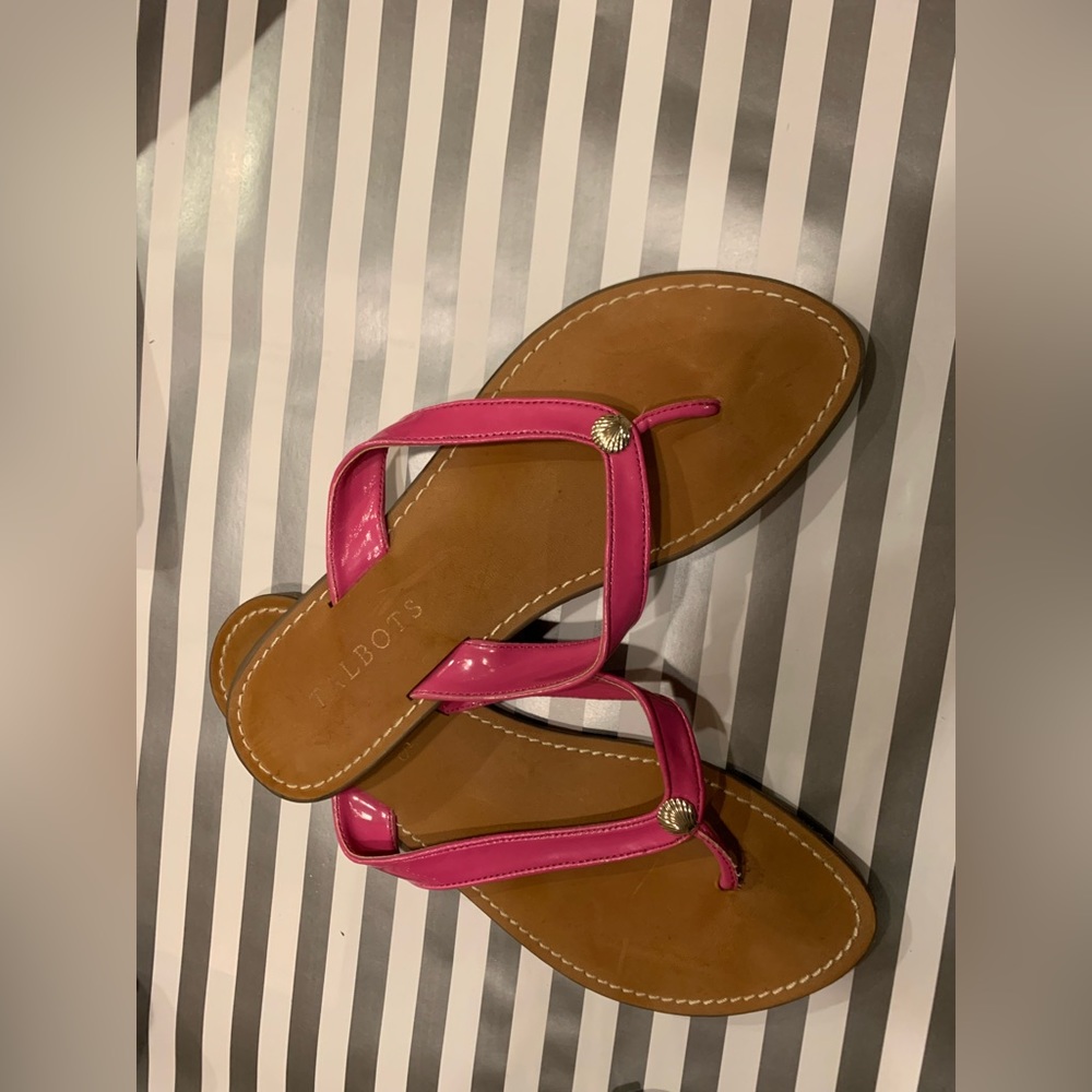 Lovely and bright pink Talbots sandals. Size 7